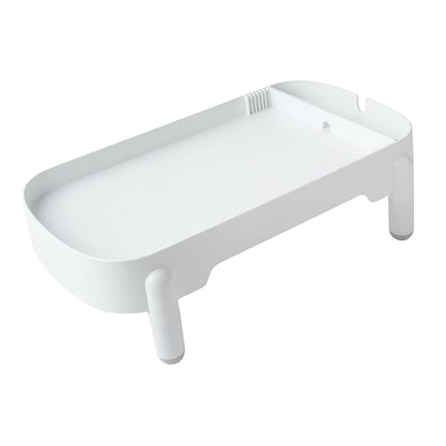 Sharplace Feeder -Ständer Einstellbar einfach zu verwenden, um Nicht schlaue, Bequeme stabile erhöhte Halterin für automatische Feeder für Wasserspender Katzen, Weiß von Sharplace