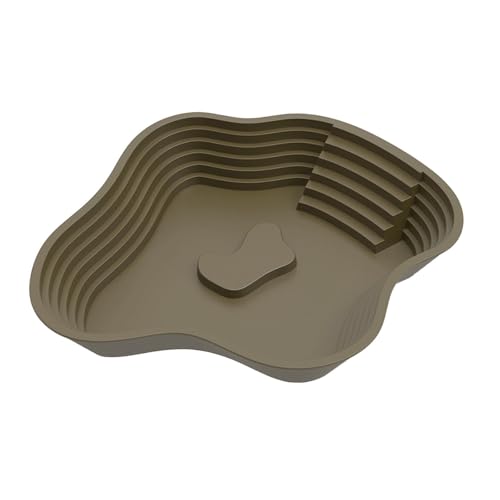 Sharplace Futter- und Wassernapf für Reptilien mit Rampe, Schildkröten-Badebecken, Aquarium-Ornament, extra großer Wassernapf für Reptilien, für Geckos, Dunkelgrün von Sharplace