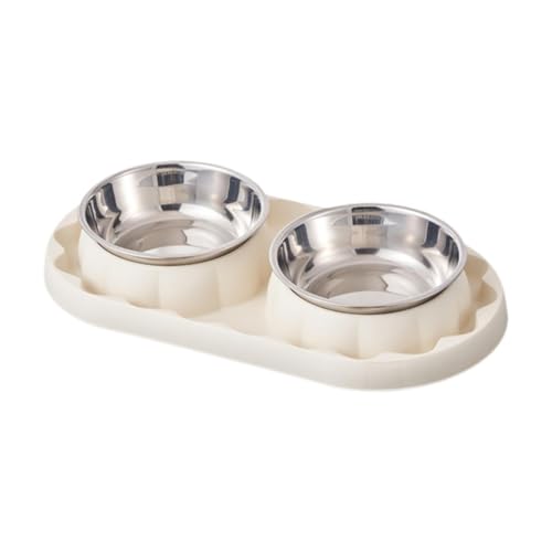 Sharplace Futternäpfe für Katzen und Hunde, auslaufsicher, Edelstahl, zum Essen, Trinken, Futterstation, praktischer Futterspender für Essen und Wasser, White Sharplace Futternäpfe für Katzen und Hunde, auslaufsicher, Edelstahl, zum Essen, Trinken, Futterstation, praktischer Futterspender für Essen und Wasser, White von Sharplace
