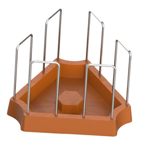 Sharplace Futternapf für Schildkröten mit Hohem Rand Spritzwassergeschützt Stabiler Stand für Chamäleons Bartagamen Terrarien, Braun von Sharplace