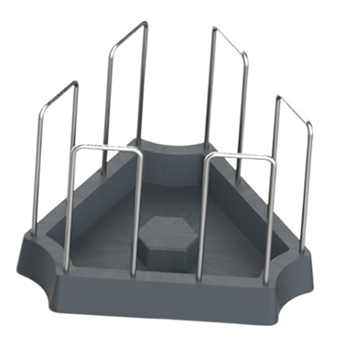 Sharplace Futternapf für Schildkröten mit Hohem Rand Spritzwassergeschützt Stabiler Stand für Chamäleons Bartagamen Terrarien, Grau von Sharplace