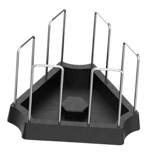 Sharplace Futternapf für Schildkröten mit Hohem Rand Spritzwassergeschützt Stabiler Stand für Chamäleons Bartagamen Terrarien, Schwarz von Sharplace