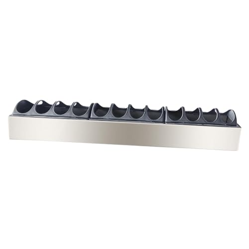 Sharplace Geflügelfuttertrog, Kükenfütterungsspender aus Metall, kein Abfall, Geflügelfütterungstablett, Tränke für Wachteln, Papageien, Gänse, Tauben, Vögel, 60 cm X 11 cm X 4.5 von Sharplace