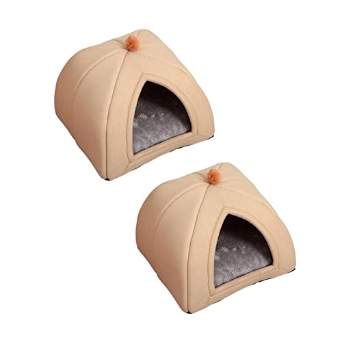 Sharplace Gemütliches Haustierbett für Hunde - Weiches Plüschmaterial, Braun Mittelbraun Groß von Sharplace
