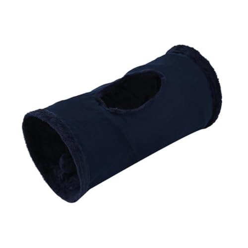 Sharplace Gerader Katzentunnel für Hauskatzen, Faltbarer Tunnelröhren-Versteck, 50 x 25 cm, interaktives Ruhespielzeug, kratzfestes Katzenspielzeug, Blau von Sharplace