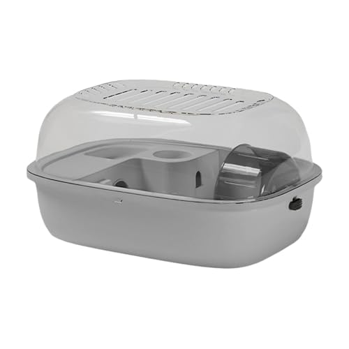Sharplace Großer Hamster -Käfig -Haustier liefert offenbare obere atmungsaktive Hamster -Trägerhaus für Rennmäuse Meerschweinchen Ratten Hasenzuckergleiter, Grau von Sharplace