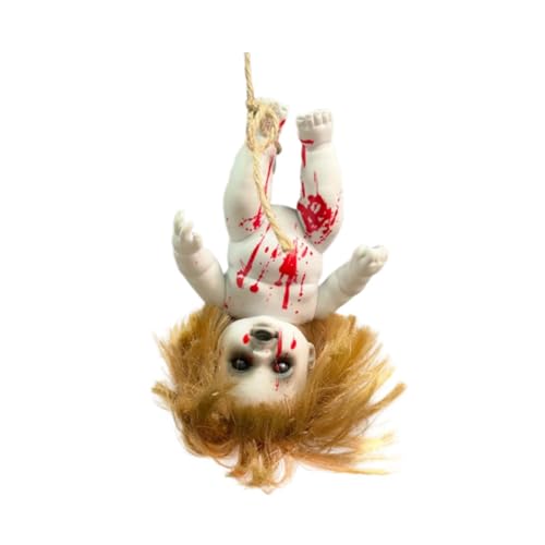 Sharplace Gruselige Requisiten, Spukpuppe, hängende Terror-Dekoration, Spielzeug, Horror-Requisite, Halloween-Babypuppe, gruselige Puppen für die Bar im Freien, Mädchen Klein Sharplace Gruselige Requisiten, Spukpuppe, hängende Terror-Dekoration, Spielzeug, Horror-Requisite, Halloween-Babypuppe, gruselige Puppen für die Bar im Freien, Mädchen Klein von Sharplace