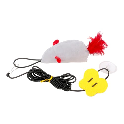 Sharplace Hängendes Tür-Hüpfspielzeug, interaktive Katzenspielzeug-Mäuse, Türrahmen-hängende elastische Ratte, Haustier-Kätzchen-Katzen-Mäuse-Spielzeug für von Sharplace
