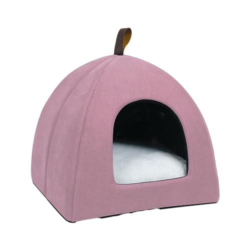 Sharplace Halbgeschlossenes Katzenbett, faltbares Zelt für kleine Hunde für Katzen und kleine Hunde, Rosa M von Sharplace