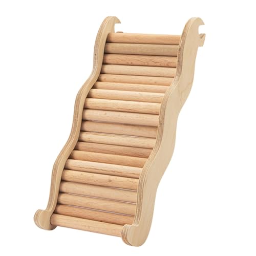 Sharplace Hamster-Kletterleiter aus Holz, interessantes Trainingsgerät, Kletterspielzeug, gewellte Brücke für Kleintiere, Haustiergeschenke, Einsiedlerkrebse von Sharplace