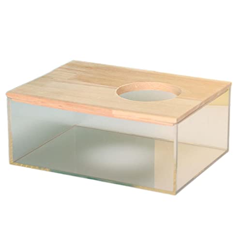 Sharplace Hamster Sandbadbox, Transparenter Acryl Behälter für Kleintiere, Badezimmer und Zubehör für Nagetiere, Rechteck S von Sharplace