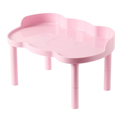 Sharplace Hamster-Spielplattform, verstellbar, höhenverstellbar, wasserdicht, Plattform für Kleintiere, stabil für Futternapf, Laufrad, kleine Haustiere, Mäuse, Rosa von Sharplace