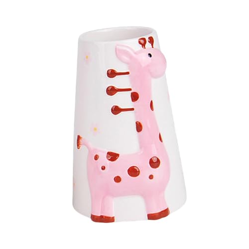 Sharplace Hamster Trinkwasser Feeder Basis Auto Dispenser Stand Giraffe Muster Ornament Rack Kleine Pet Supplies für Vögel Chinchilla, Rosa von Sharplace