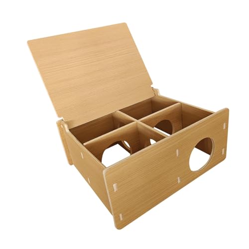 Sharplace Hamster Tunnel Holz Spielhaus Erkundungstunnel Rückzugsort mit Stabilem Material für Leichte Reinigung für Kleine Haustiere Heimtierkäfig von Sharplace