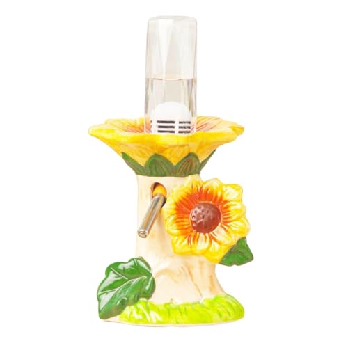 Sharplace Hamster-Wasserflasche, Trinkflasche, leicht zu reinigender Wasserspender in Sonnenblumenform mit Ständerhalter für Chinchilla-Hamster von Sharplace