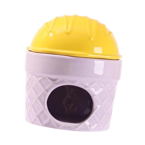 Sharplace Hamsterhabitate, Hamsternest, Hütte in Eiscremeform, süßes Haustierversteck, Cooles Haus für Chinchillas, Vögel, Eichhörnchen, Gelb Sharplace Hamsterhabitate, Hamsternest, Hütte in Eiscremeform, süßes Haustierversteck, Cooles Haus für Chinchillas, Vögel, Eichhörnchen, Gelb von Sharplace