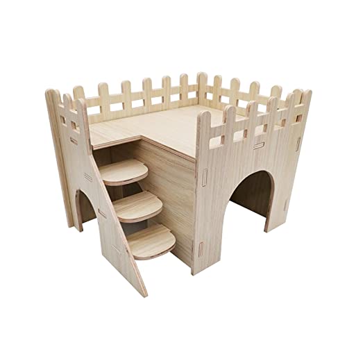 Sharplace Hamsterhaus aus Holz. Spielplatz Übungsspielzeug. Versteck für kleine Kleintiere, einfach zu montierender Nistkäfig für Igel, 20 cm x 15 cm x 15 cm von Sharplace