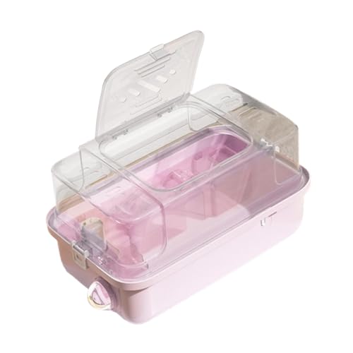 Sharplace Hamsterkäfig, Kleintierkäfig mit auslaufsicherer Wasserflasche, Tragetasche, Lebensraum für Mäuse, Kurzkopfgleitbeutler, Meerschweinchen, Ratten, Rosa Sharplace Hamsterkäfig, Kleintierkäfig mit auslaufsicherer Wasserflasche, Tragetasche, Lebensraum für Mäuse, Kurzkopfgleitbeutler, Meerschweinchen, Ratten, Rosa von Sharplace