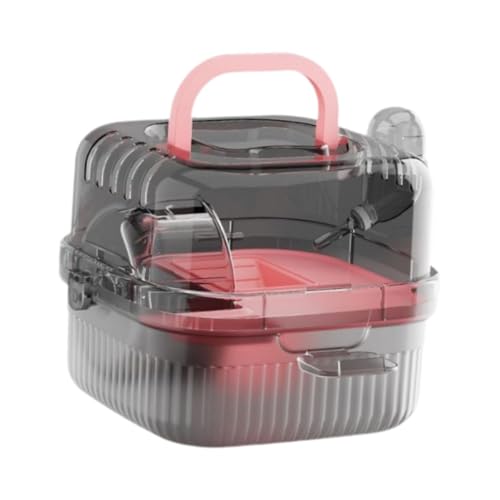 Sharplace Hamsterkäfig mit 2 Etagen und Wasserflasche, kompakter Hamsterlebensraum, Kleintierkäfig für Meerschweinchen, Kleintiere, Kaninchen, Rennmäuse, Rosa von Sharplace