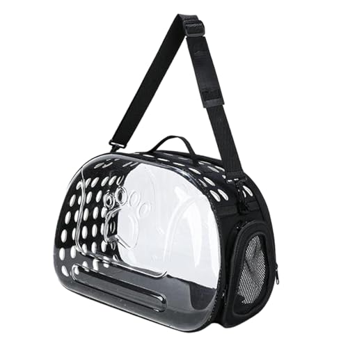Sharplace Haustier-Luftpolstertasche, tragbare Katzen-Tragetasche, Handtasche, zusammenklappbare, weiche Haustier-Tragetasche für Wandern, Camping, L von Sharplace