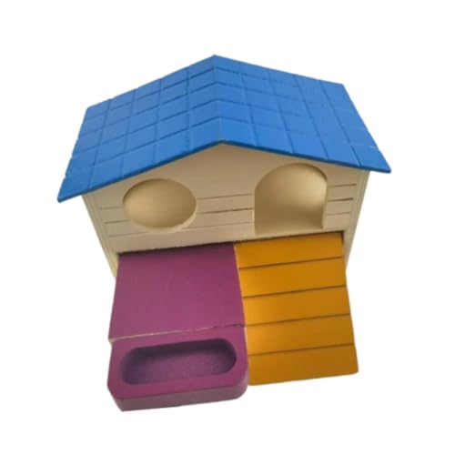 Sharplace Haustier kleines Tier Versteck Hamster Holzhaus, lustig, Schutz Spielzeug, Hamster Versteck Holzhütte für kleine Tiere Rennmäuse Mäuse von Sharplace