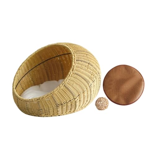 Sharplace Haustierbett Haustier Haus Imitation Rattan Alle Jahreszeit, Beige Sharplace Haustierbett Haustier Haus Imitation Rattan Alle Jahreszeit, Beige von Sharplace