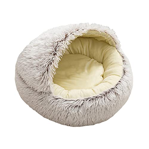 Sharplace Haustierbett – Rundes, Weiches Plüsch Nesthöhlen Katzenbett mit Kapuze für Hunde Und Katzen, Kunstfell Kuschelbett, Rundes, Bequemes, Selbstwärmendes Sharplace Haustierbett – Rundes, Weiches Plüsch Nesthöhlen Katzenbett mit Kapuze für Hunde Und Katzen, Kunstfell Kuschelbett, Rundes, Bequemes, Selbstwärmendes von Sharplace