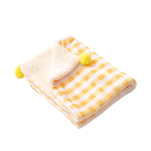 Sharplace Haustierdecke, Haustier-Isomatte, Fleece-Katzenbettmatte, tragbar, bequem, vielseitig, Zwingerunterlage für Hauskatzen und kleine Hunde, Kätzchen, Gelb, S von Sharplace