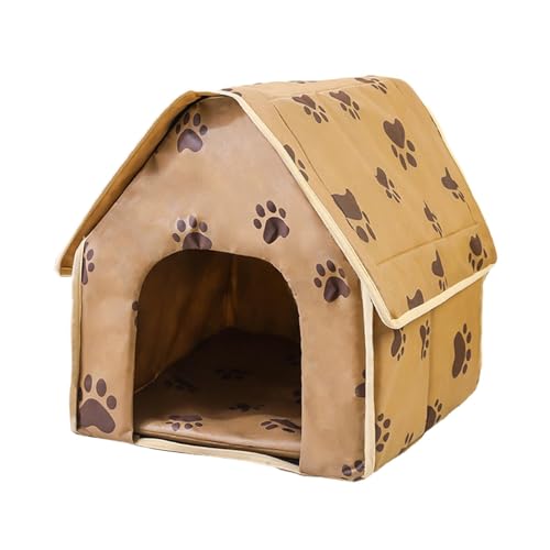 Sharplace Haustierhaus, faltbares Versteck, rutschfeste Unterseite, Katzenbett, Hundeschlafbett, Unterschlupf für Katzen, Welpen, Hundehütte im Innenbereich, braun Sharplace Haustierhaus, faltbares Versteck, rutschfeste Unterseite, Katzenbett, Hundeschlafbett, Unterschlupf für Katzen, Welpen, Hundehütte im Innenbereich, braun von Sharplace