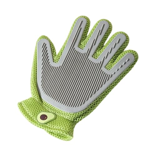 Sharplace Haustierpflege Glove Katzenhund Pinsel Handschuh Shampoo Pinsel lustige süße Fünf -Finger -Design -Haustier Haarentferner für Kätzchen, Avocado von Sharplace