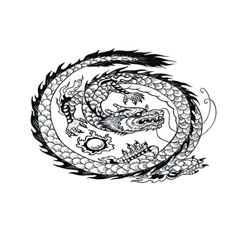 Sharplace Hintergrundpapier Teppich Unterwasserdekor für Aquarium, Drache A, XXL von Sharplace