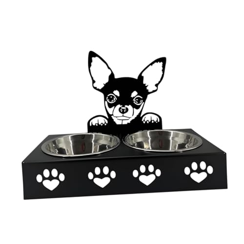 Sharplace Hochgezogene Katzenschüssel, Nicht -Slip -Katzen Fütterungsschale, Doppelwasser- und Lebensmittelschale, erhöhte Welpenfuttermittel für Welpen, H von Sharplace