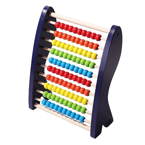 Sharplace Hölzernes Lernspielzeug mit Zählrahmen, ZehnRahmenSet, RegenbogenperlenLernspielset für Kinder im Kindergarten als Geschenke, Blau von Sharplace