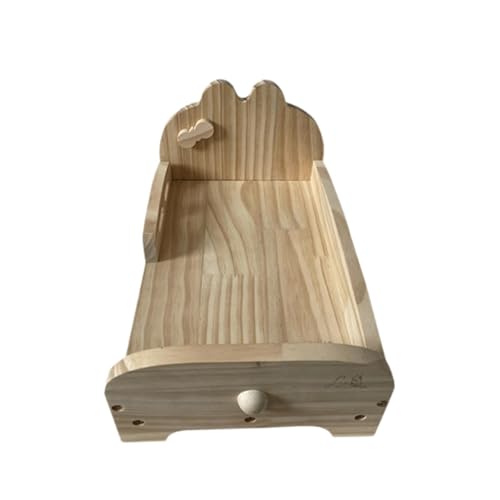 Sharplace Holz Meerschweinchenbett kleine Tiere Lebensraum Stall niedliche Form Versteck Nest für Hamster Hase Chinchillas Frettchen Meerschweinchen, S von Sharplace