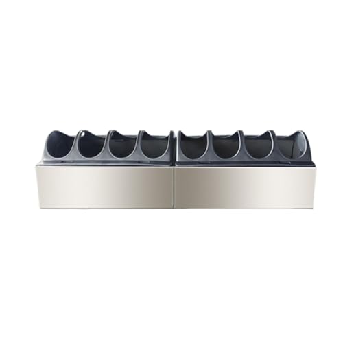 Sharplace Hühnerfutterspender, Abnehmbarer Deckel, Leichter Behälter mit Mehreren Futterlöchern, Kükenfutterspender für Wachteln, Enten, Tauben, 40x11x7cm von Sharplace