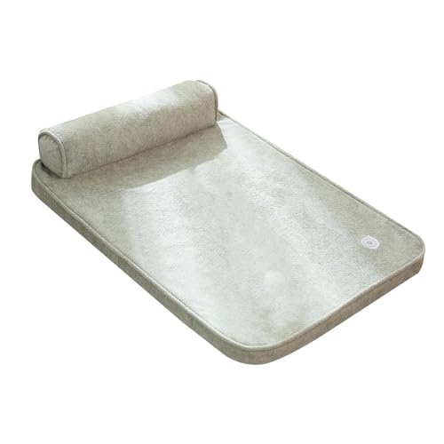 Sharplace Hundebett, rutschfeste Unterseite, reißfest, für den Innenbereich, wasserabweisend, spritzwassergeschützt, mit abnehmbarem, waschbarem Bezug, Grau von Sharplace