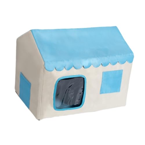 Sharplace Hundehütte, Katzenunterschlupf, Katzenmatte mit Aufbewahrungstasche, Hundebett, Hundehütte, tragbares wasserdichtes Haustierhaus für Wilde Hunde, Blau Sharplace Hundehütte, Katzenunterschlupf, Katzenmatte mit Aufbewahrungstasche, Hundebett, Hundehütte, tragbares wasserdichtes Haustierhaus für Wilde Hunde, Blau von Sharplace
