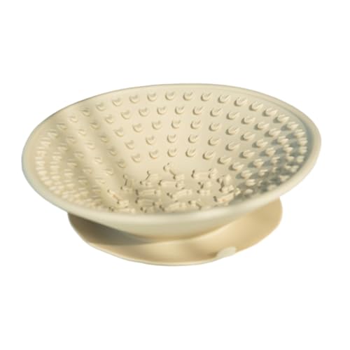 Sharplace Hundenapf mit langsamer Fütterung, Tierbedarf, für Trockenfutter, Nassfutter und Wasser, langsame Fütterung, interaktiver, Rutschfester, Beige von Sharplace