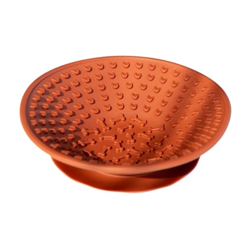 Sharplace Hundenapf mit langsamer Fütterung, Tierbedarf, für Trockenfutter, Nassfutter und Wasser, langsame Fütterung, interaktiver, Rutschfester, Orange von Sharplace
