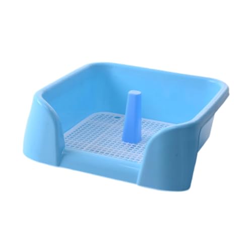 Sharplace Hundetoilette, Katzentoilette mit Spritzschutz, abnehmbare Trainingstoilette mit Pfosten für Kleintiere, Häschen, Welpen Sharplace Hundetoilette, Katzentoilette mit Spritzschutz, abnehmbare Trainingstoilette mit Pfosten für Kleintiere, Häschen, Welpen von Sharplace