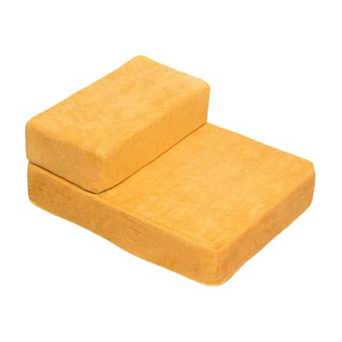 Sharplace Hundetreppe, Haustier-Kletterstufen, verbreitertes Pedal, 2-stufige tragbare Haustiertreppe mit abnehmbarem, waschbarem Bezug für kleine Hunde, Gelb Sharplace Hundetreppe, Haustier-Kletterstufen, verbreitertes Pedal, 2-stufige tragbare Haustiertreppe mit abnehmbarem, waschbarem Bezug für kleine Hunde, Gelb von Sharplace