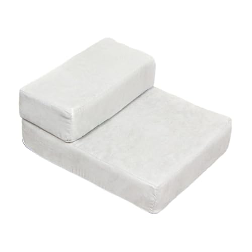 Sharplace Hundetreppe, Haustier-Kletterstufen, verbreitertes Pedal, 2-stufige tragbare Haustiertreppe mit abnehmbarem, waschbarem Bezug für kleine Hunde, Hellgrau Sharplace Hundetreppe, Haustier-Kletterstufen, verbreitertes Pedal, 2-stufige tragbare Haustiertreppe mit abnehmbarem, waschbarem Bezug für kleine Hunde, Hellgrau von Sharplace