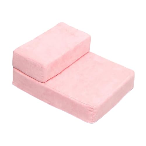 Sharplace Hundetreppe, Haustier-Kletterstufen, verbreitertes Pedal, 2-stufige tragbare Haustiertreppe mit abnehmbarem, waschbarem Bezug für kleine Hunde, Rosa Sharplace Hundetreppe, Haustier-Kletterstufen, verbreitertes Pedal, 2-stufige tragbare Haustiertreppe mit abnehmbarem, waschbarem Bezug für kleine Hunde, Rosa von Sharplace