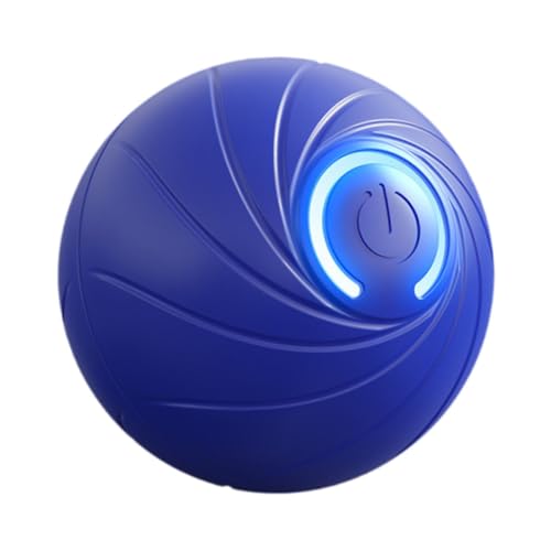 Sharplace Intelligenter Hüpfball für Hundewelpen, automatisch bewegliches Haustier mit Licht, leises interaktives Spielzeug für kleine und mittelgroße Hunde, Blau von Sharplace