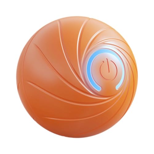 Sharplace Intelligenter Hüpfball für Hundewelpen, automatisch bewegliches Haustier mit Licht, leises interaktives Spielzeug für kleine und mittelgroße Hunde, Orange von Sharplace