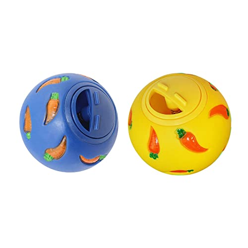 Sharplace Interaktives Hundespielzeug für Katzen - Langsamer Futterspender mit Snackball, Blau Gelb von Sharplace