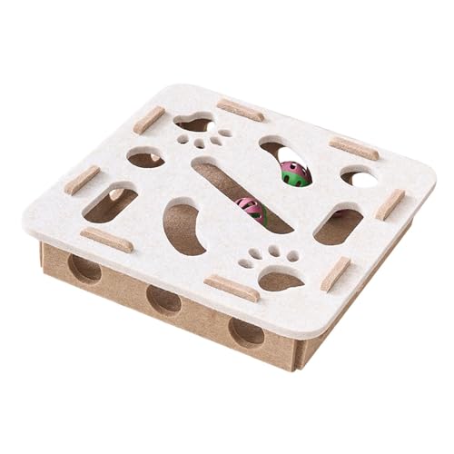 Sharplace Interaktives Katzen-Puzzlespielzeug mit, Filz-Puzzle, Kratzspielzeug, gelangweiltes Kätzchen, Spielspielzeug, Filz-Spiel, Weißes Quadrat Sharplace Interaktives Katzen-Puzzlespielzeug mit, Filz-Puzzle, Kratzspielzeug, gelangweiltes Kätzchen, Spielspielzeug, Filz-Spiel, Weißes Quadrat von Sharplace