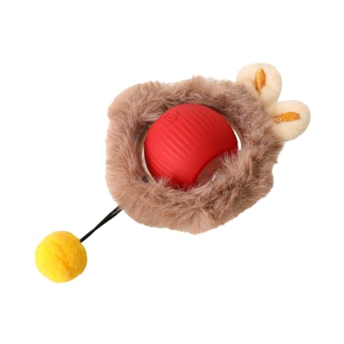 Sharplace Interaktives Katzenspielzeug, Ball, Bewegungsball, Haustierball, Haustier-Übungsspielzeug, unregelmäßig bewegtes Katzenspielzeug für Hauskatzen, Rot Sharplace Interaktives Katzenspielzeug, Ball, Bewegungsball, Haustierball, Haustier-Übungsspielzeug, unregelmäßig bewegtes Katzenspielzeug für Hauskatzen, Rot von Sharplace