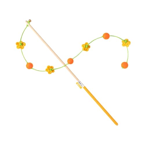 Sharplace Interaktives Katzenspielzeug, Katzenangelstab mit Glocke, lustig, tragbar, Angelstange, Angelstange für Balkon, Rasen, Garten, Kätzchen, Gelb mit Ball Sharplace Interaktives Katzenspielzeug, Katzenangelstab mit Glocke, lustig, tragbar, Angelstange, Angelstange für Balkon, Rasen, Garten, Kätzchen, Gelb mit Ball von Sharplace