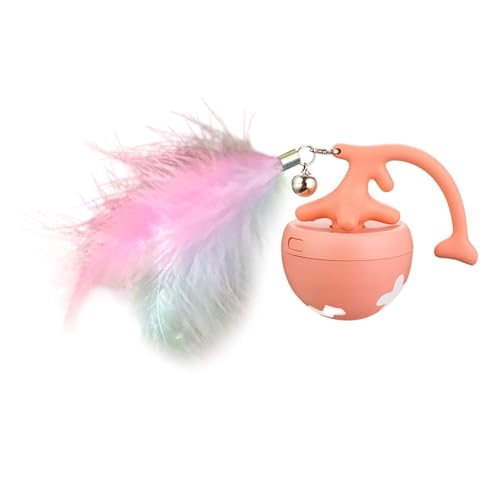 Sharplace Interaktives Katzenspielzeug, automatisch bewegliches Ballspielzeug, selbstspielend, leichtes Katzenrollballspielzeug, Haustierball für Erwachsene, Rosa mit Federn Sharplace Interaktives Katzenspielzeug, automatisch bewegliches Ballspielzeug, selbstspielend, leichtes Katzenrollballspielzeug, Haustierball für Erwachsene, Rosa mit Federn von Sharplace